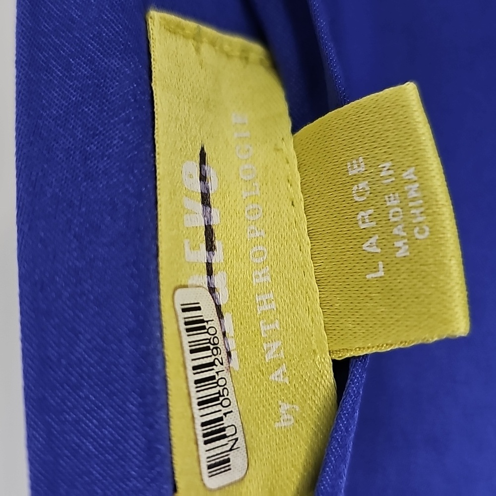 Anthropologie Elegant Blue Silky Wrap‎ Skirt Asymmetrical Ruffle Hem Peasant - Picture 3 of 16
